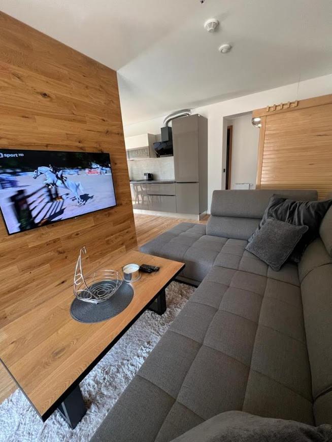 Luxusni Apartman Grand V Centru Harrachova Se Soukromou Mega Terasou, S Privatnim Parkovanim Zdarma, S Moznosti Dobijeni Wallbox Ev A Vyhledem Na Harrachovsky Kostelicek Zewnętrze zdjęcie
